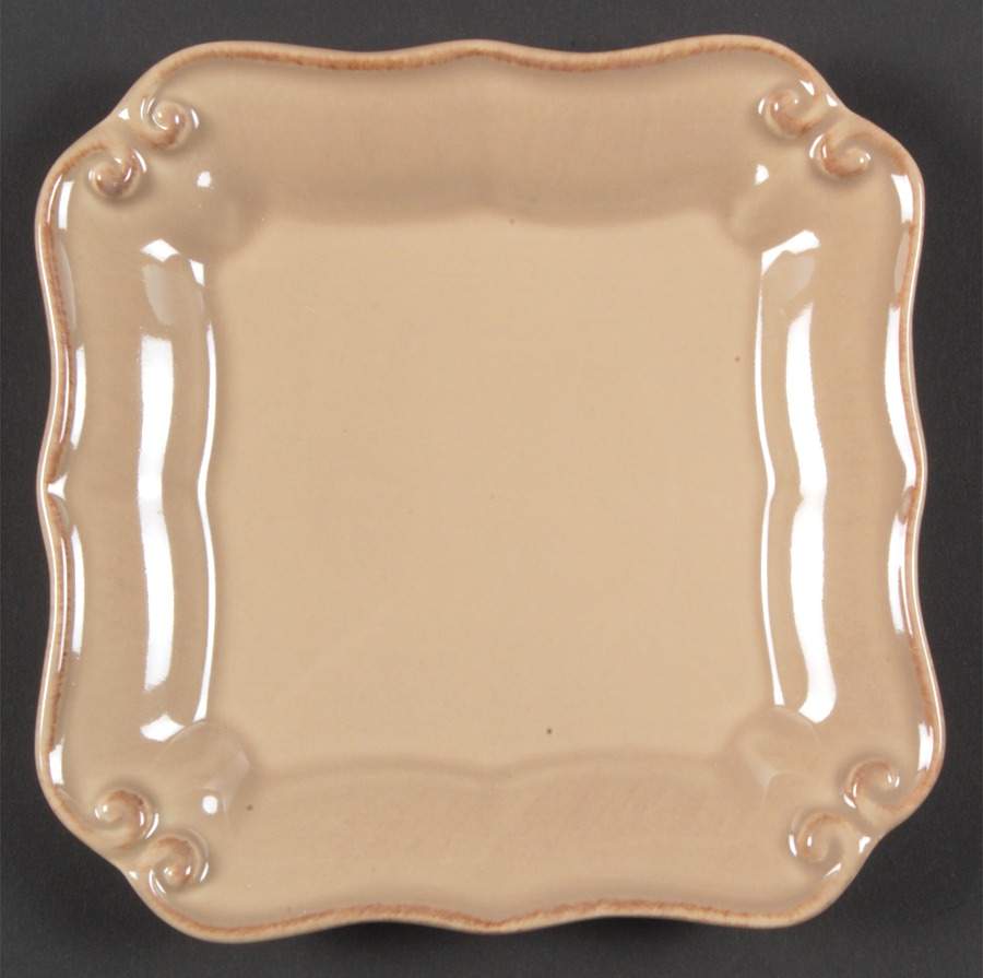 Vintage Port Mocha (Tan) Square Bread & Butter Plate by Casafina-1
