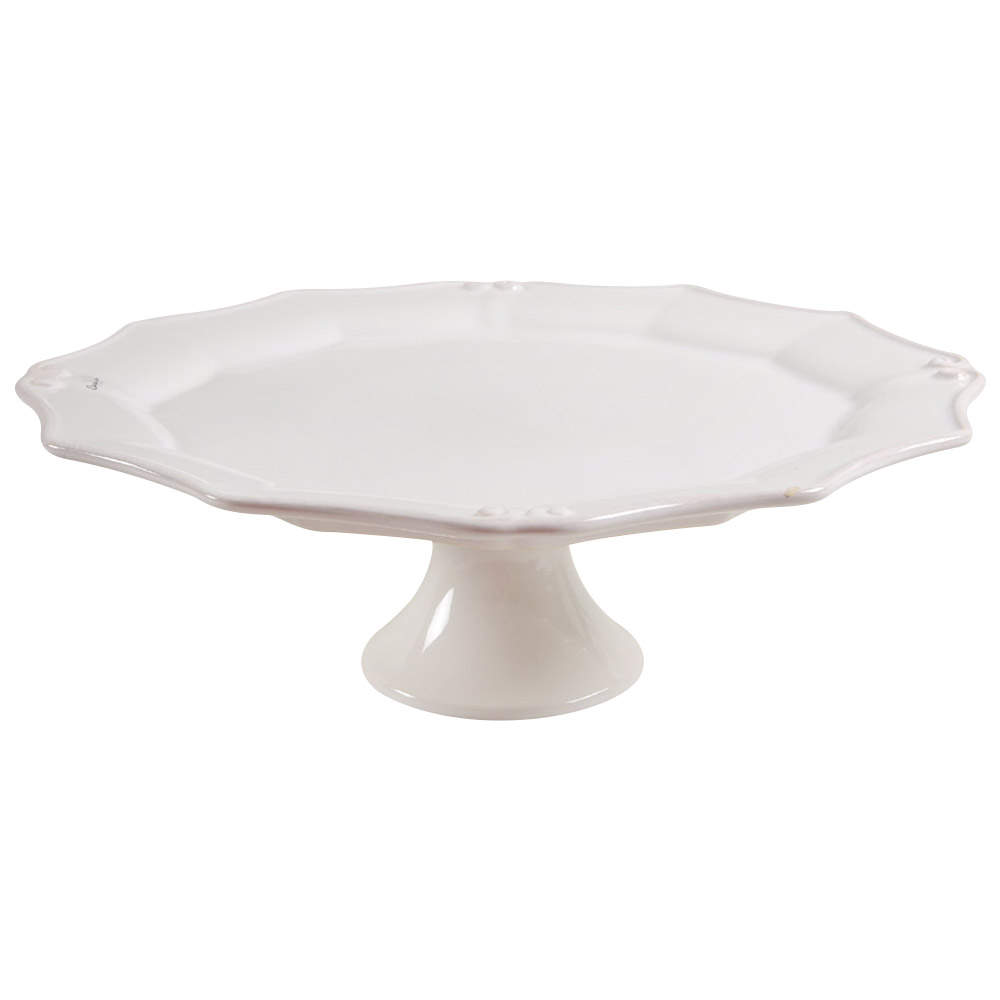 Vintage Port White 14" Diameter Pedestal Cake Stand by Casafina-1