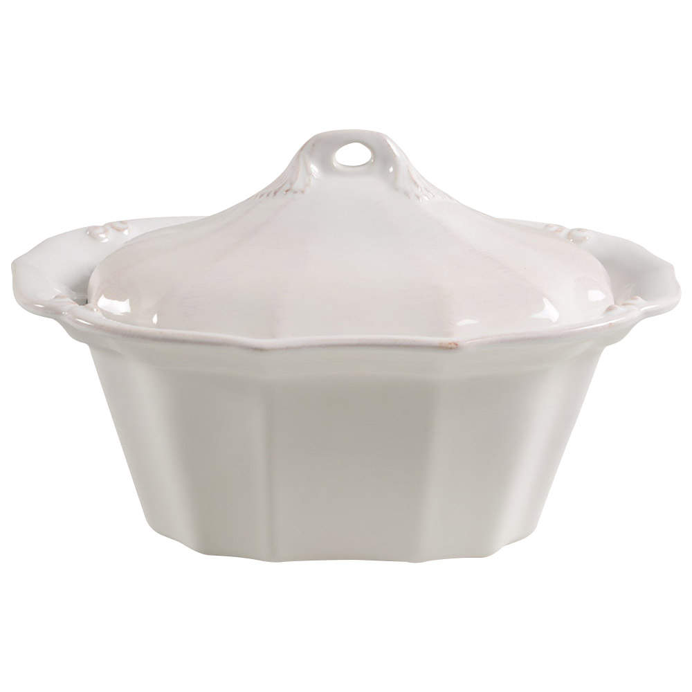 Vintage Port White 2 Quart Oval Covered Casserole by Casafina-1