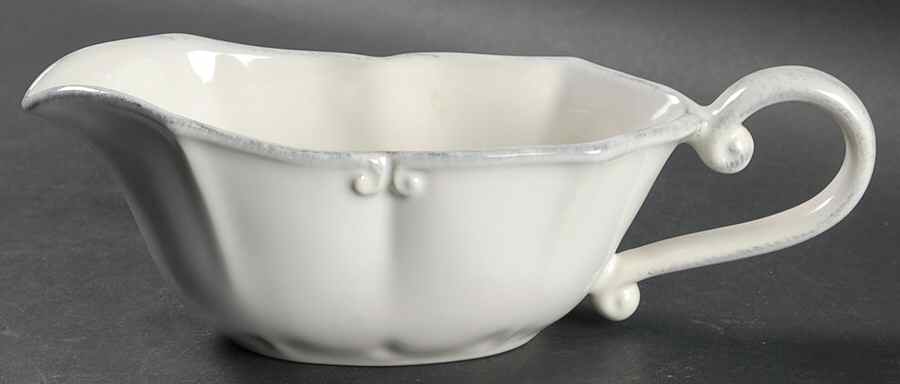 Vintage Port White Gravy Boat by Casafina-1