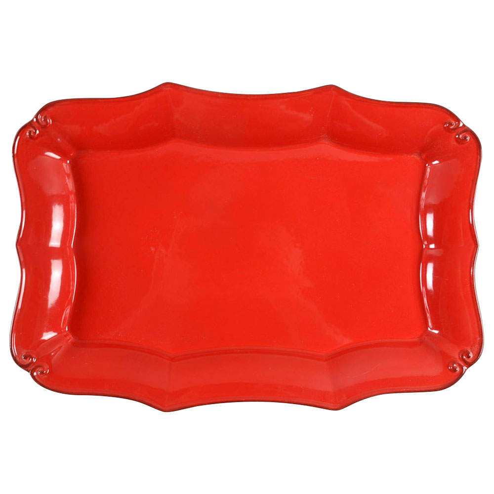 Vintage Port Red 16" Rectangular Serving Platter by Casafina-1