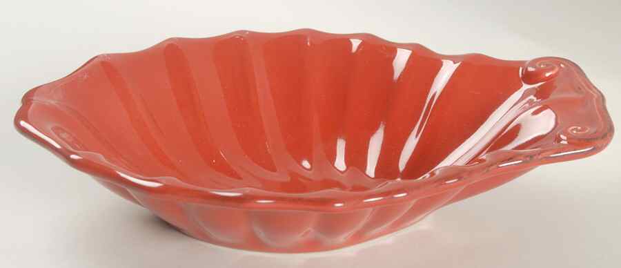 Vintage Port Red 9" Shell Shaped Dish by Casafina-1