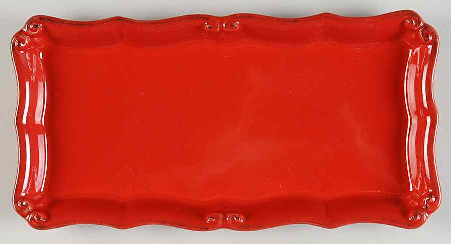 Vintage Port Red Rectangular Tray by Casafina-1
