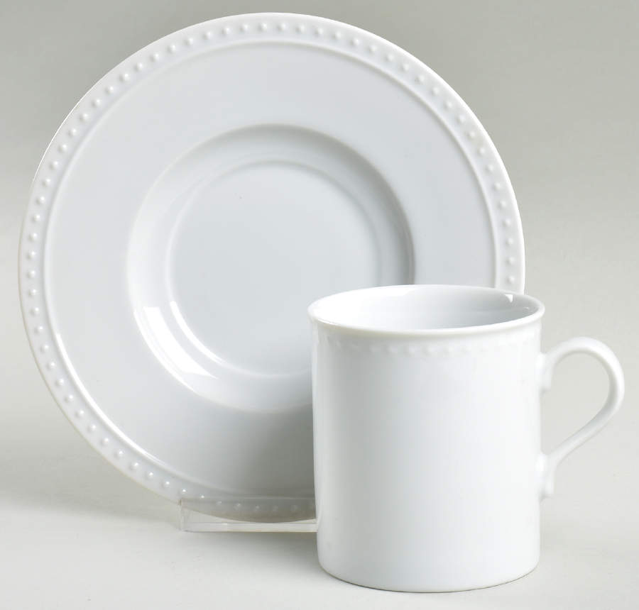 Staccato Flat Cup & Saucer Set by Crate & Barrel-1
