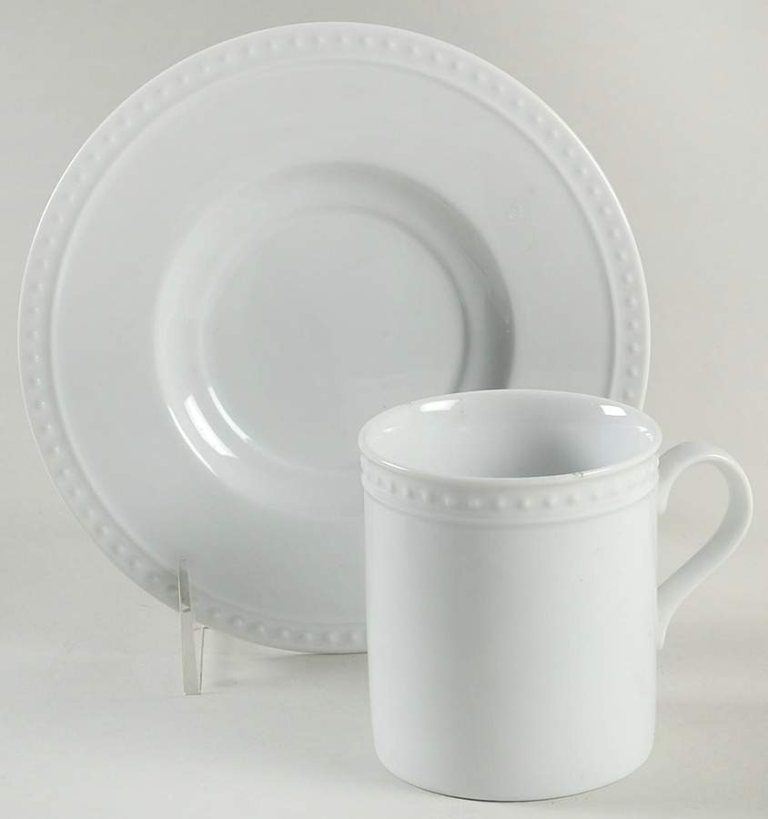 Staccato Flat Cup & Saucer Set by Crate & Barrel-1