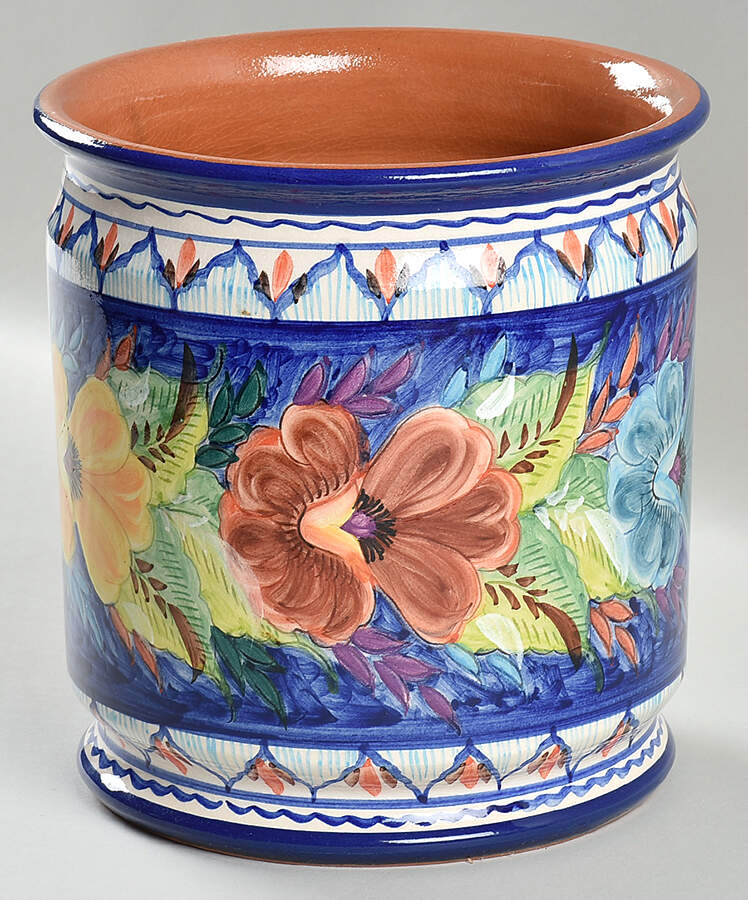 Alentejo Flowers Blue Large Canister No Lid by Casafina-1