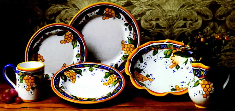 Uva Gialla Dinner Plate by Casafina-1