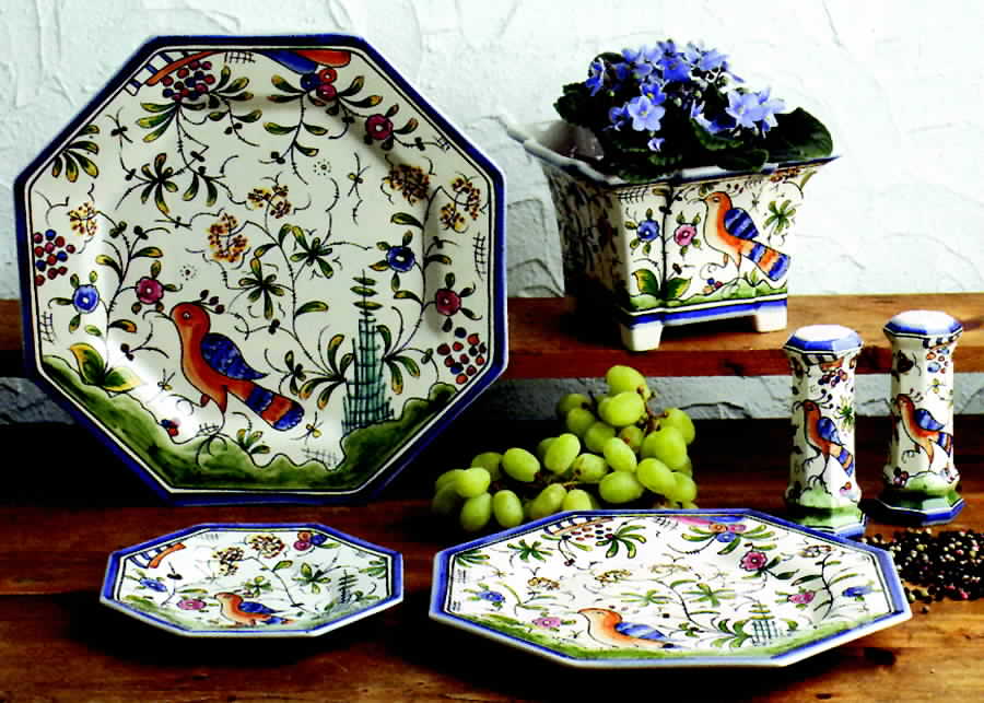 Seventeenth Century Blue Multicolor Dinner Plate by Casafina-1