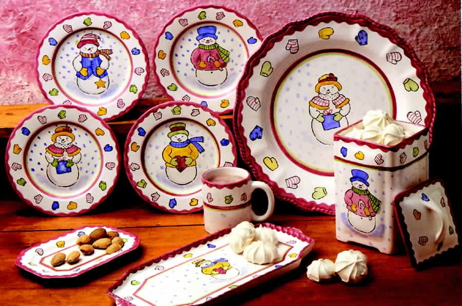 Boneco de Neve Salad Plate by Casafina-1