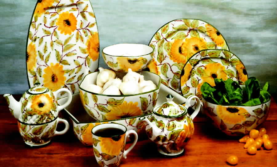 Sunflowers Dinner Plate by Casafina-1