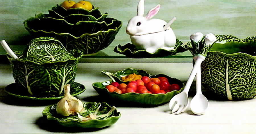 Cabbage Patch Sauce Boat & Lid & Underplate & Ladle by Casafina-1