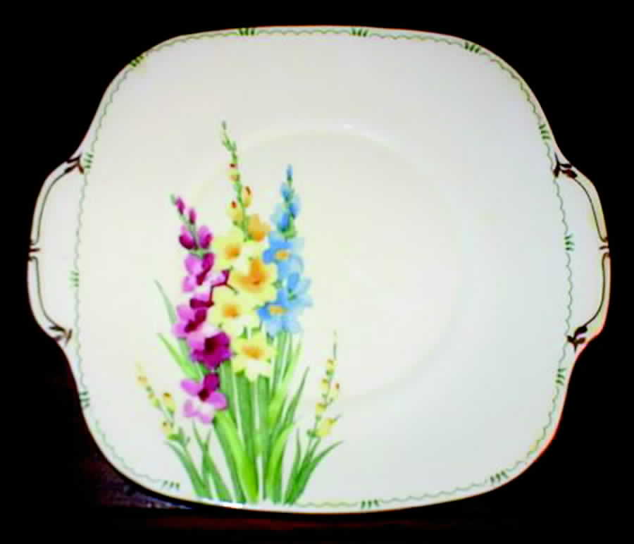 F13637 Square Cake Plate by Crown Staffordshire-1