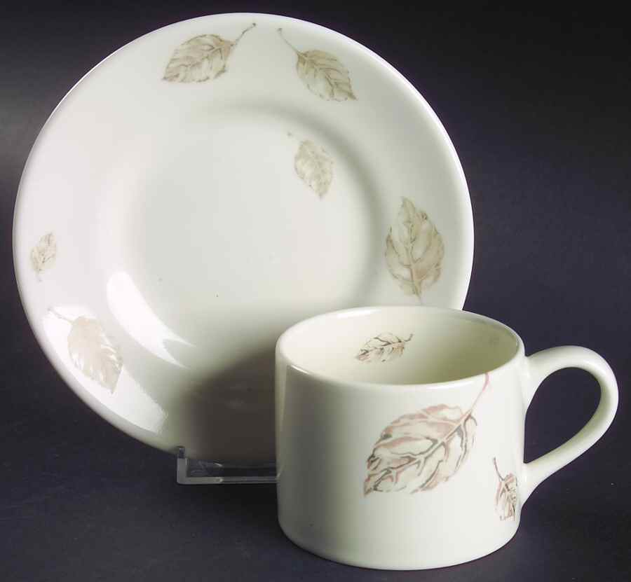 Autumn in Hanover Flat Cup & Saucer Set by Corning Corelle-1