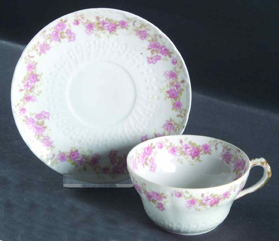 CHF1045 Flat Cup & Saucer Set by Charles Field Haviland-1