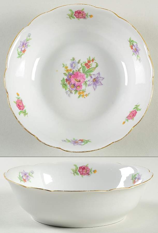 Meisen Flower Coupe Soup Bowl by Cmielow (Poland)-1