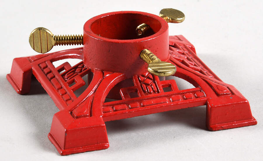 Department 56 Christmas Figurines Tree Stand Only - Red - Boxed by Department 56-1