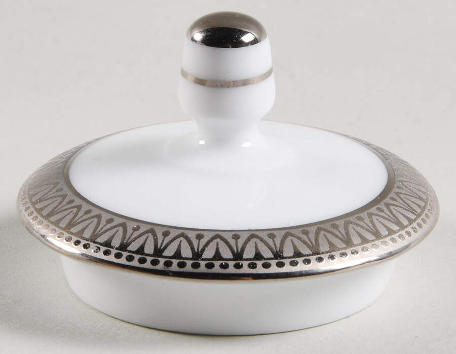 Malmaison Platinum (Verge Line) Lid for Sugar Bowl by Charles Field Haviland-1