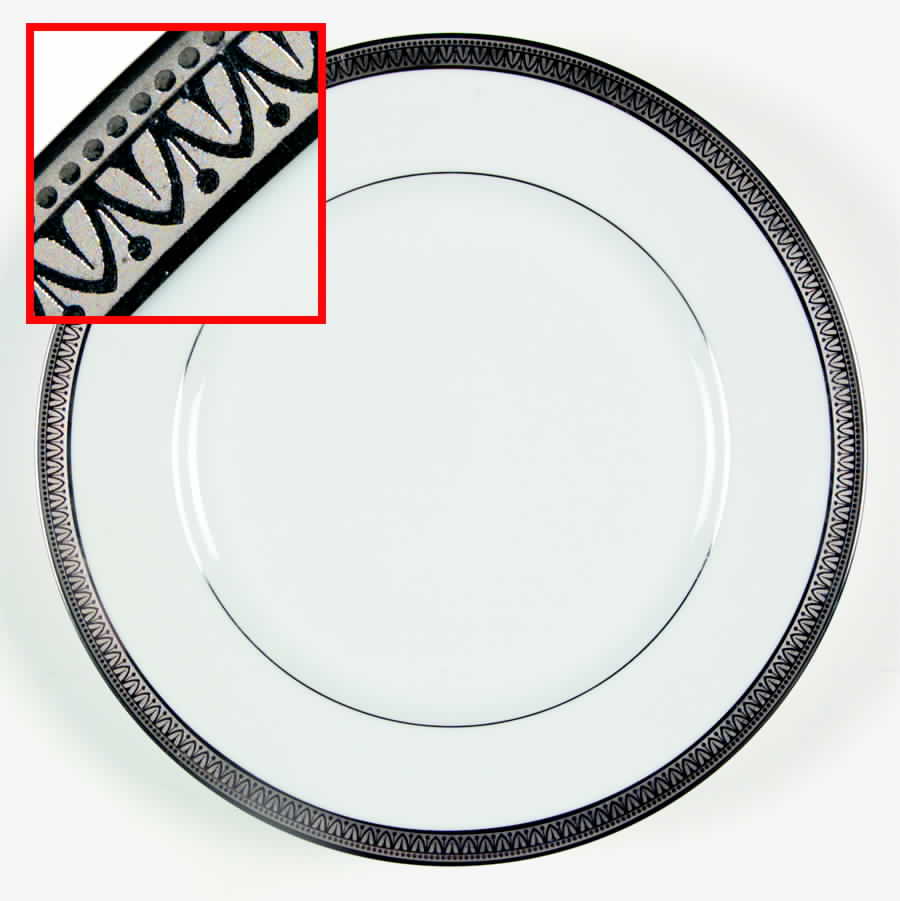 Malmaison Platinum (Verge Line) Salad Plate by Charles Field Haviland-1