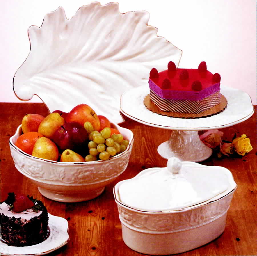 Golden Rose Footed Cake Plate by Certified International-1