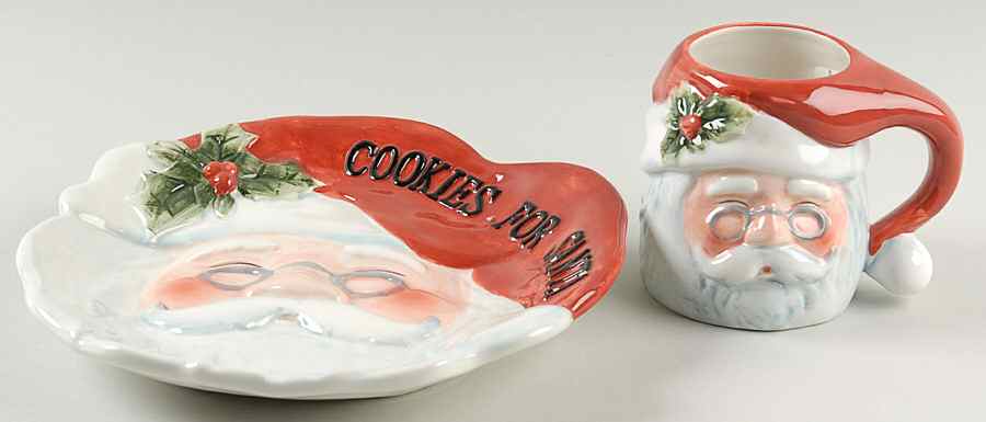 North Pole Milk & Cookie Set (Cookie Plate & Mug) by Certified International-1
