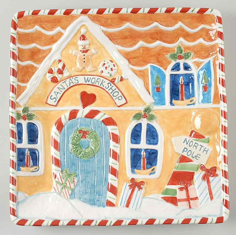 North Pole 13" Square Serving Platter by Certified International-1