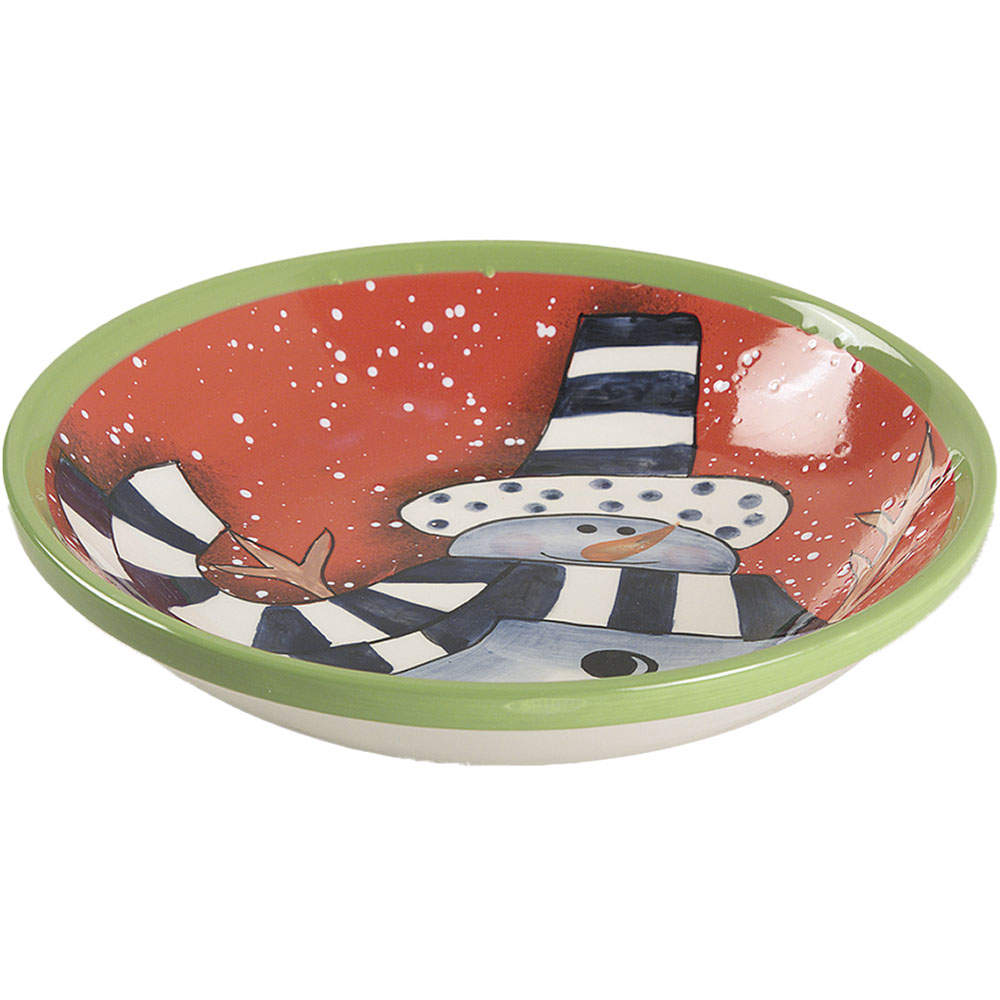 Charlie's Snowmen 9" Soup/Pasta Bowl by Certified International-1