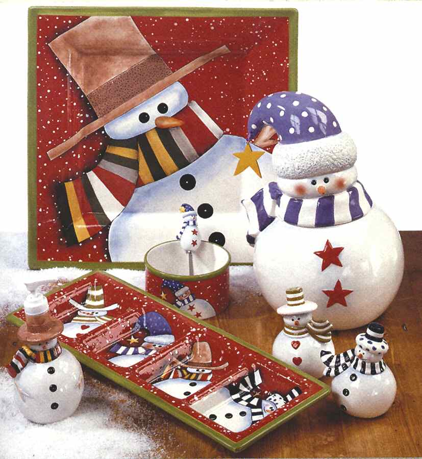 Charlie's Snowmen Cookie Jar & Lid by Certified International-1