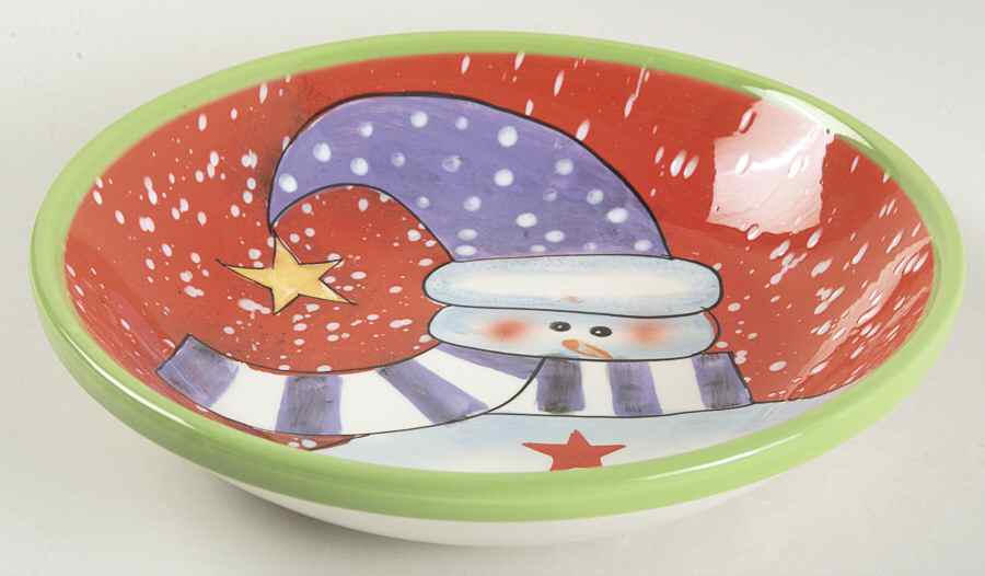 Charlie's Snowmen 9" Soup/Pasta Bowl by Certified International-1