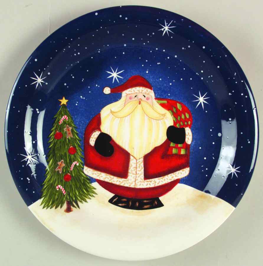 Snowball Santa Dinner Plate by Certified International-1