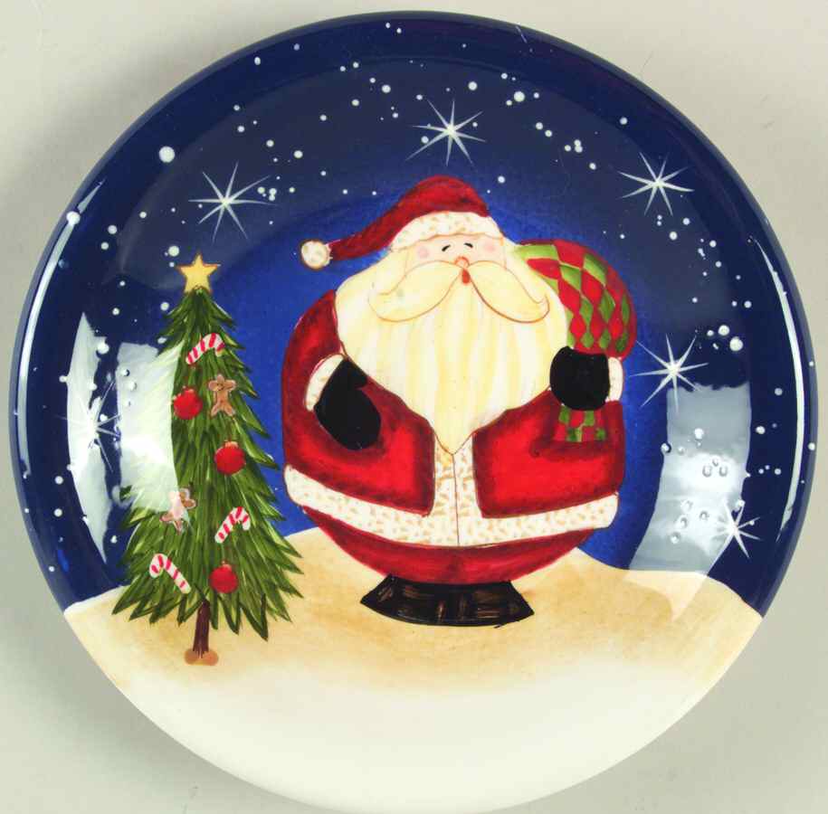 Snowball Santa Salad/Dessert Plate by Certified International-1