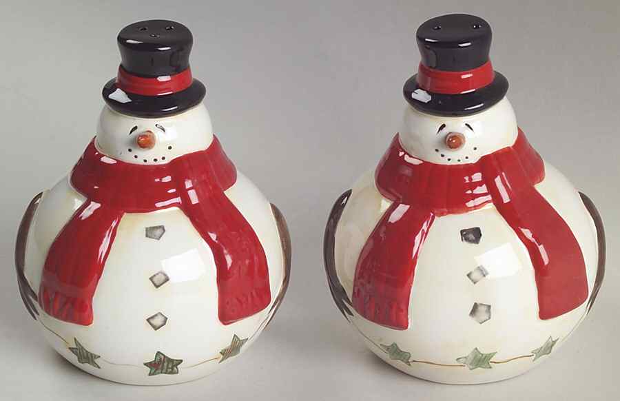 Snowball Snowman Figural Salt & Pepper Set by Certified International-1