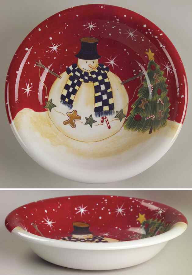Snowball Snowman 8" Soup/Pasta Bowl by Certified International-1