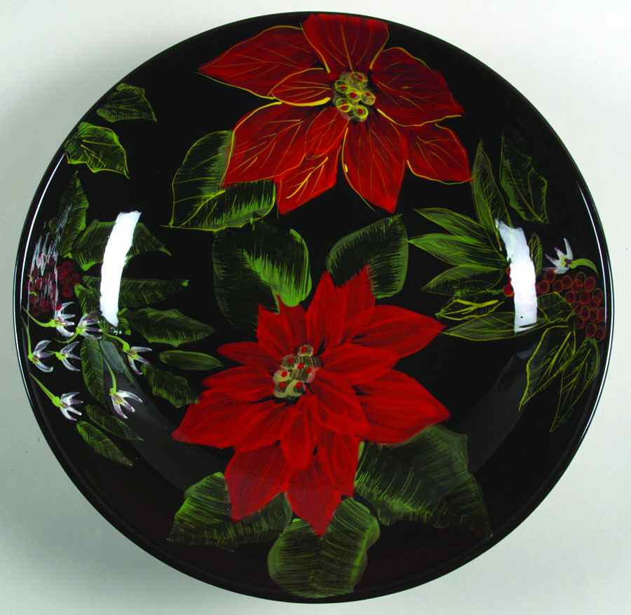 Poinsettia 13" Pasta Serving Bowl by Certified International-1
