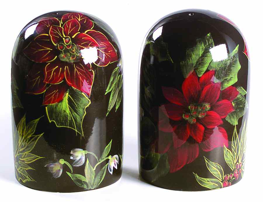 Poinsettia Salt & Pepper Set by Certified International-1