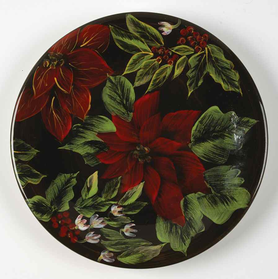 Poinsettia Salad/Dessert Plate by Certified International-1