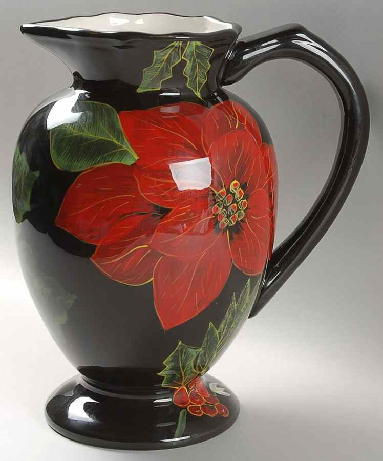 Poinsettia Large Pitcher by Certified International-1