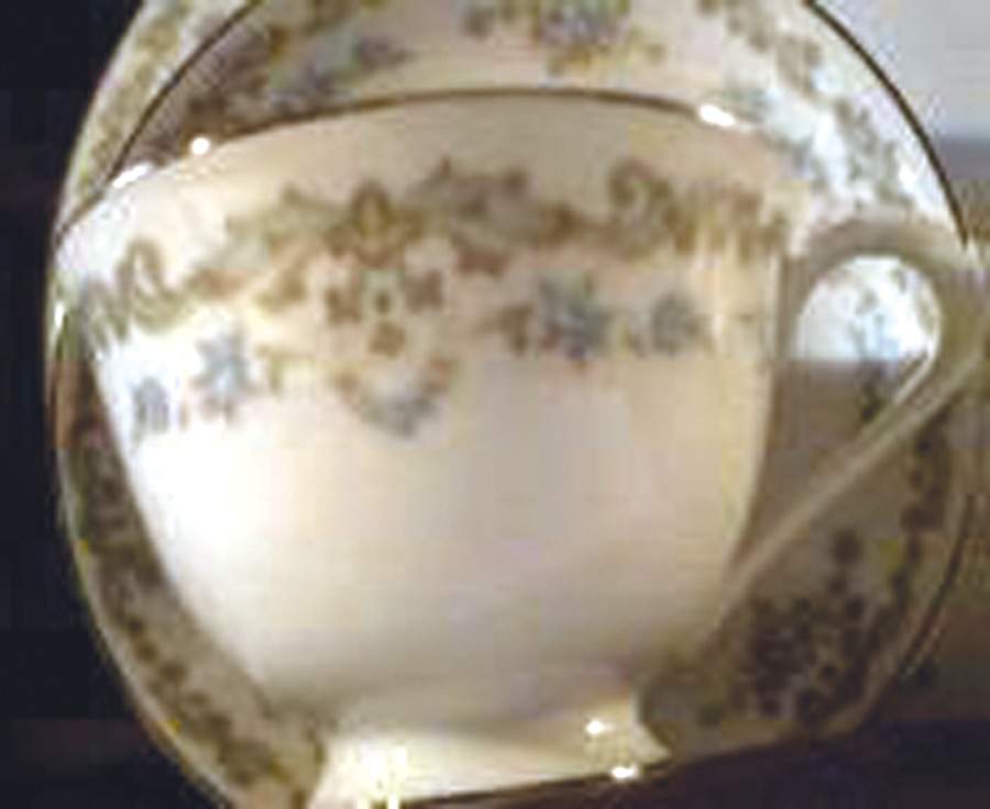 Concord Footed Cup & Saucer Set by Carlton (Japan)-1