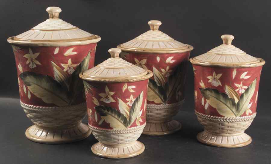 Paradise (4 Piece) Canister Set (Box Set) by Certified International-1