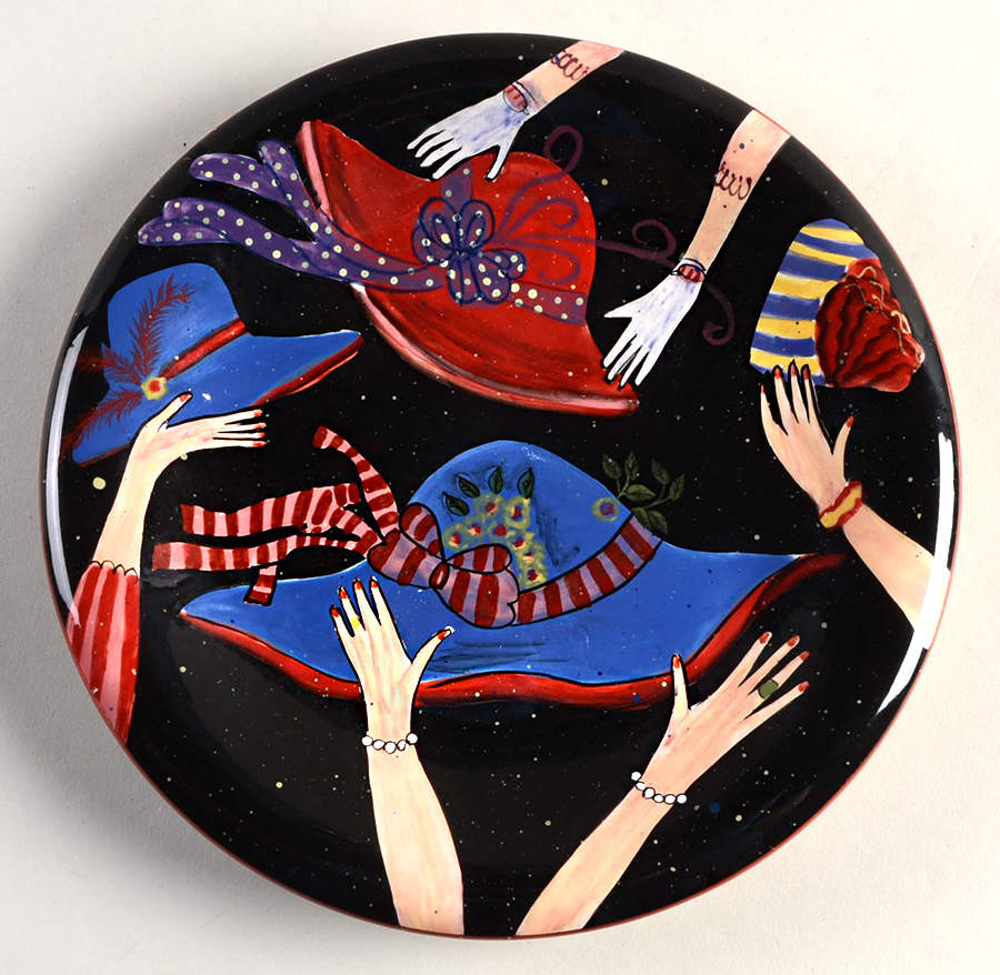 Ladies in Red Salad Plate by Certified International-1