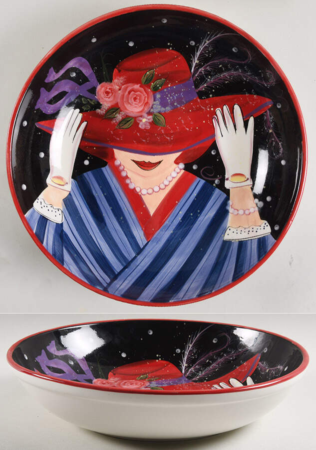 Ladies in Red 13" Pasta Serving Bowl by Certified International-1