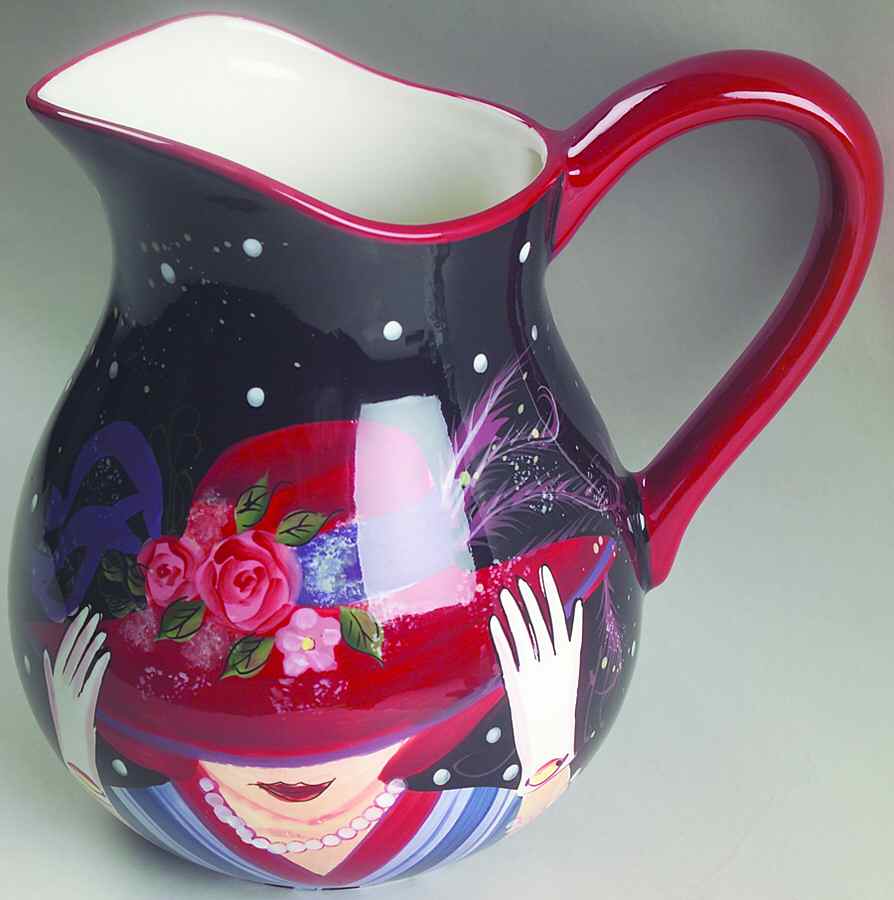 Ladies in Red 136 Oz Pitcher by Certified International-1