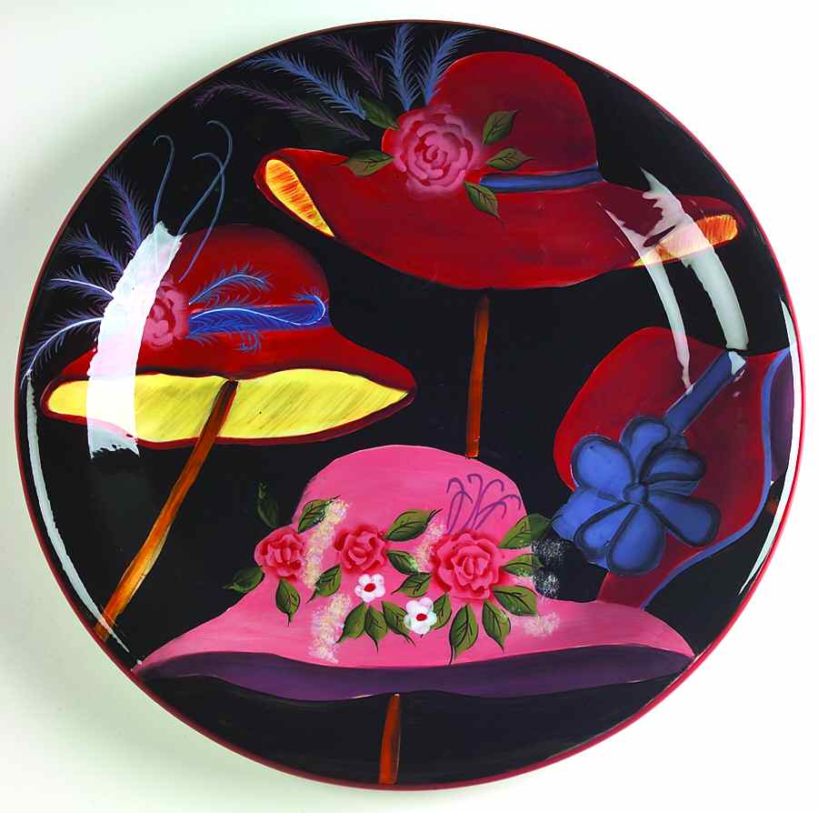 Ladies in Red Dinner Plate by Certified International-1