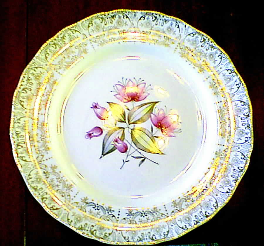 Golden Blossom Dinner Plate by Canonsburg-1