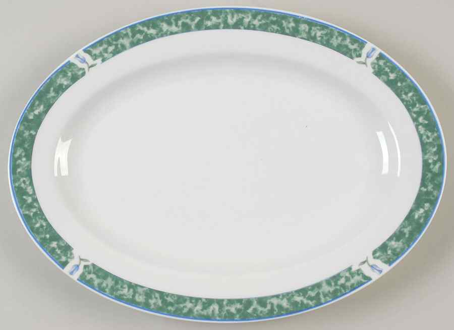 Coventry Blue 12" Oval Serving Platter by Citation-1
