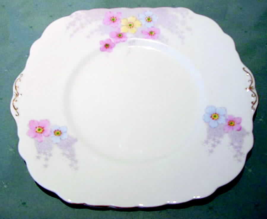 6518 Handled Cake Plate by Colclough-1