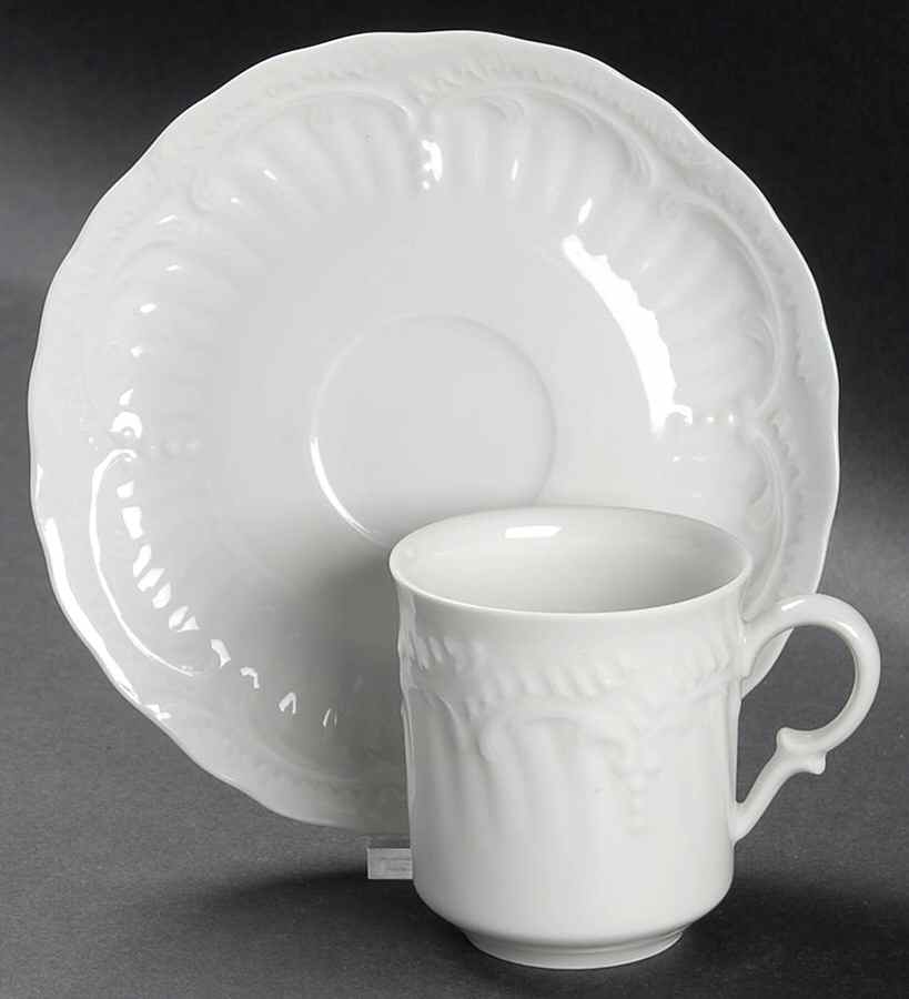 Rome Flat Demitasse Cup & Saucer Set by Chastagner & Cie-1