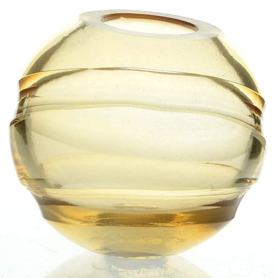 Lighting Parts Small Amber Centerpiece by Waterford Crystal-1