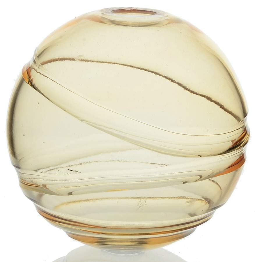 Lighting Parts Large Amber Centerpiece by Waterford Crystal-1