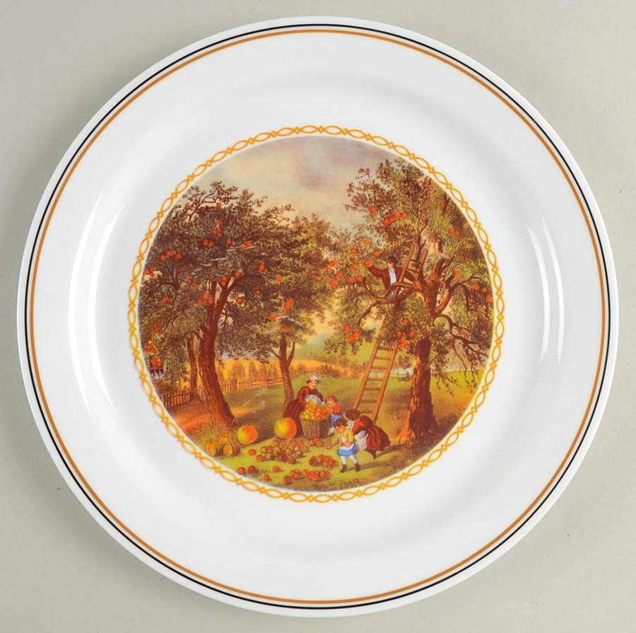 CURRIER & IVES Dinner Plate by Corning Corelle-1