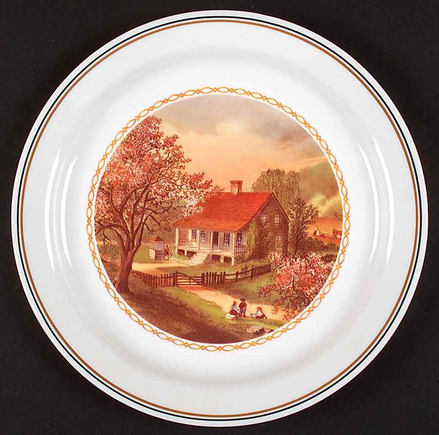 CURRIER & IVES Dinner Plate by Corning Corelle-1